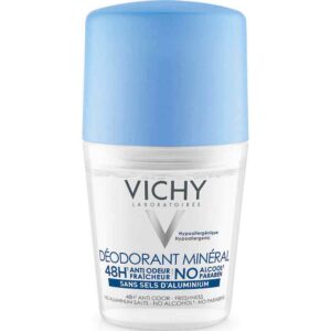 Vichy 48h Mineral Deodorant Roll-On Κατά της Κακοσμίας Χωρίς Άλατα Αλουμινίου 50ml