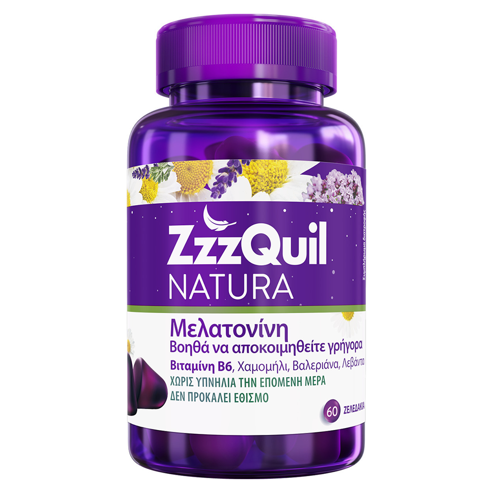 ZzzQuil Natura Συμπλήρωμα Διατροφής με Μελατονίνη 60 ζελεδάκια