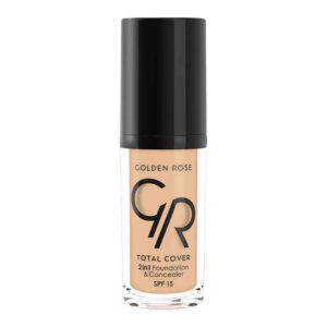 Golden Rose Total Cover 2in1 Foundation And Concealer Spf15 02 Ivory 30ml