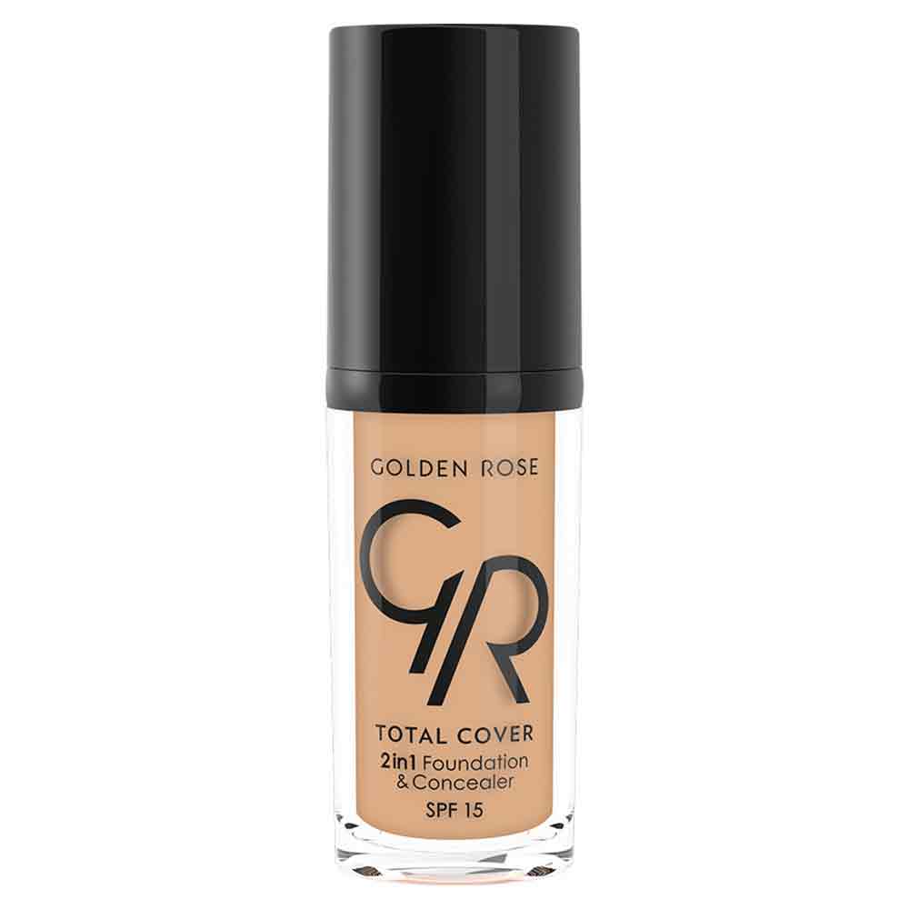 Golden Rose Total Cover 2in1 Foundation And Concealer Spf15 04 beige 30ml