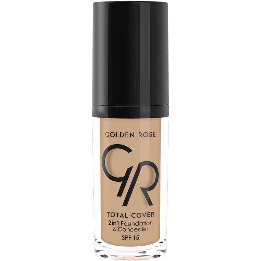 Golden Rose Total Cover 2in1 Foundation And Concealer Spf15 05 taupe 30ml