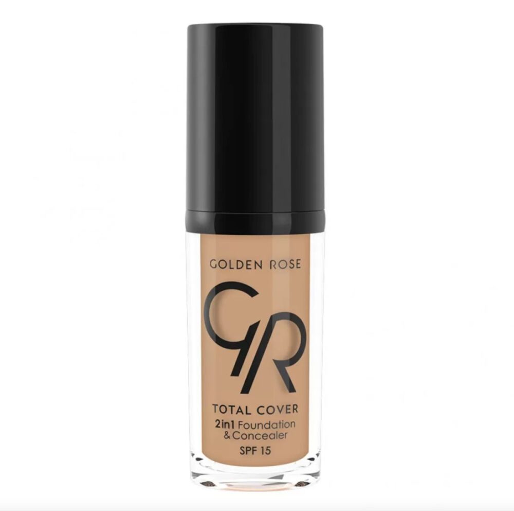 Golden Rose Total Cover 2in1 Foundation And Concealer Spf15 18 cappuccino 30ml