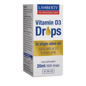 Lamberts Vitamin D3 Drops Συμπλήρωμα Διατροφής Βιταμίνης D3 20ml / 600 Drops