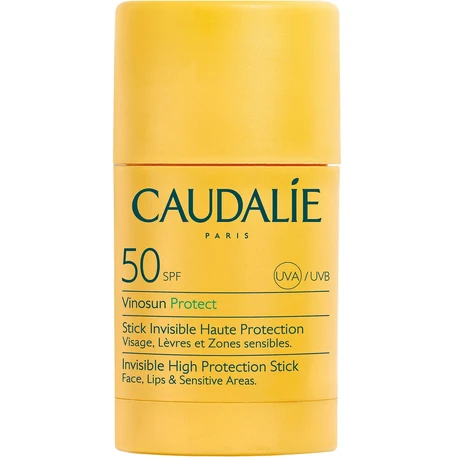 Caudalie Vinosun Protect Invisible Stick SPF50 Αντηλιακό Stick για Πρόσωπο, Χείλη & Ευαίσθητες Περιοχές, 15g