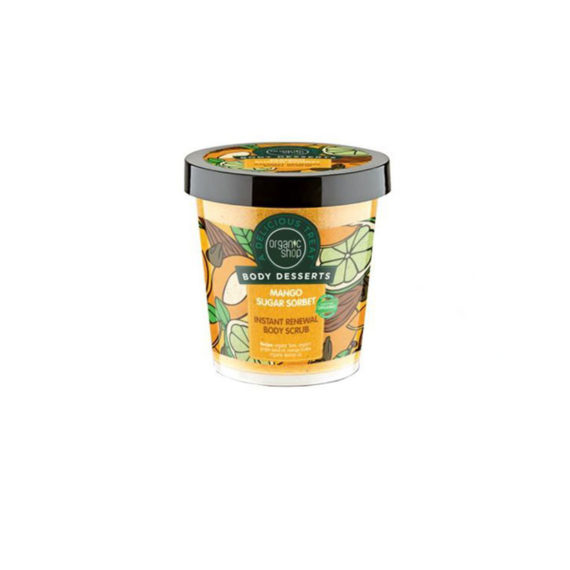 Organic Shop by Natura Siberica Body Desserts Mango Sugar Sorbet Μάνγκο & Ζάχαρη Απολεπιστικό Σώματος Άμεσης Ανανέωσης, 450ml