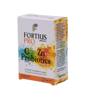Geoplan – Fortius Pro Probiotics Συμπληρώματα Διατρφής με Βιταμίνη C και Ψευδάργυρος 60 Δισκία