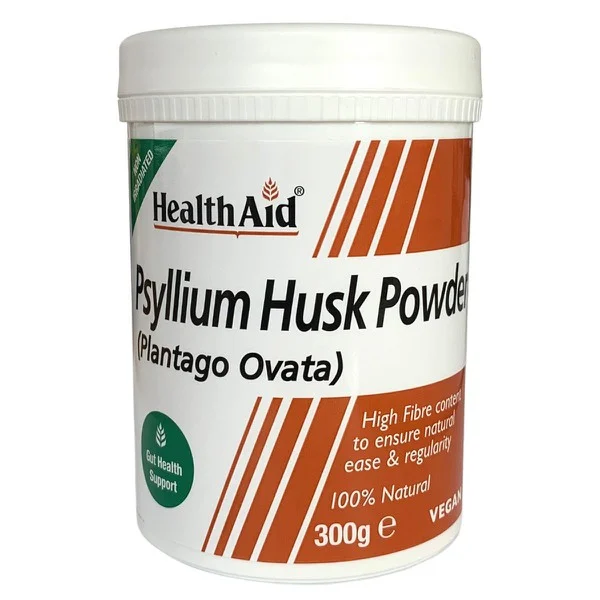Health Aid Psyllium Husk Fibre Powder 300gr - Συμπλήρωμα Διατροφής Σε Σκόνη Για Την Κινητικότητα Του Εντέρου