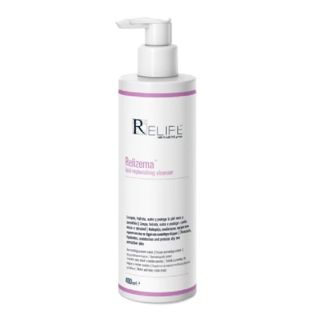Relife Relizema Lipid Replenishing Cleanser Λοσιόν Καθαρισμού για Ξηρές-Ευαίσθητες Επιδερμίδες, 400ml