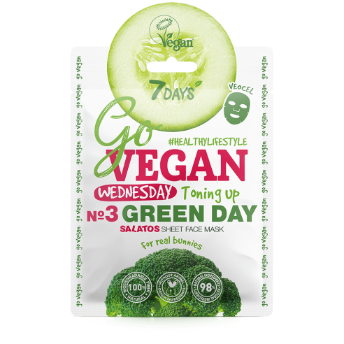7DAYS GoVegan sheet mask GREEN DAY 25g