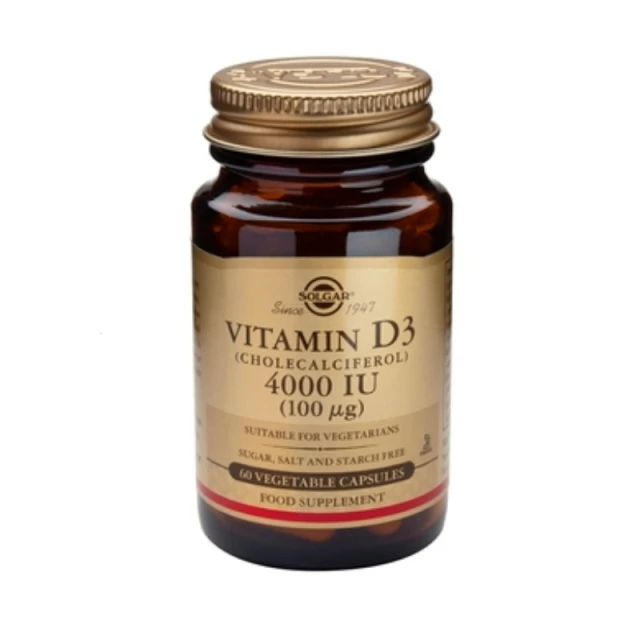 Solgar Vitamin D3 4000 IU (100μg), 60veg.caps