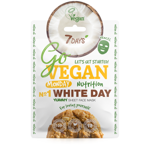 7DAYS GoVegan sheet mask WHITE DAY 25g