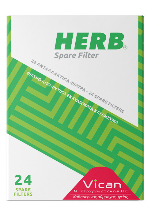 Herb Πίπες Spare Filter Ανταλλακτικά Φίλτρα Τσιγάρου, 24 τεμάχια