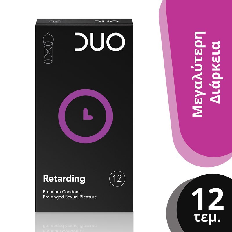 Duo Longer Pleasure Προφυλακτικά με Επιβραδυντικό για Μεγαλύτερη Απόλαυση, 12τεμ