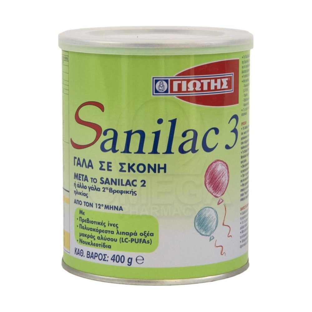 ΓΙΩΤΗΣ Sanilac 3 Βρεφικό Γάλα σε Σκόνη από τον 12ο Μήνα, 400gr