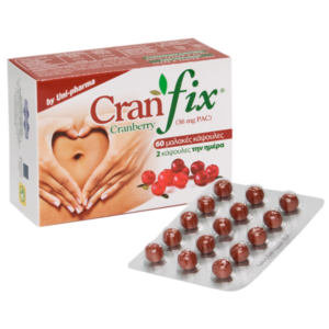 Uni-Pharma Cranfix Cranberry 36Mg 60 Μαλακές Κάψουλες