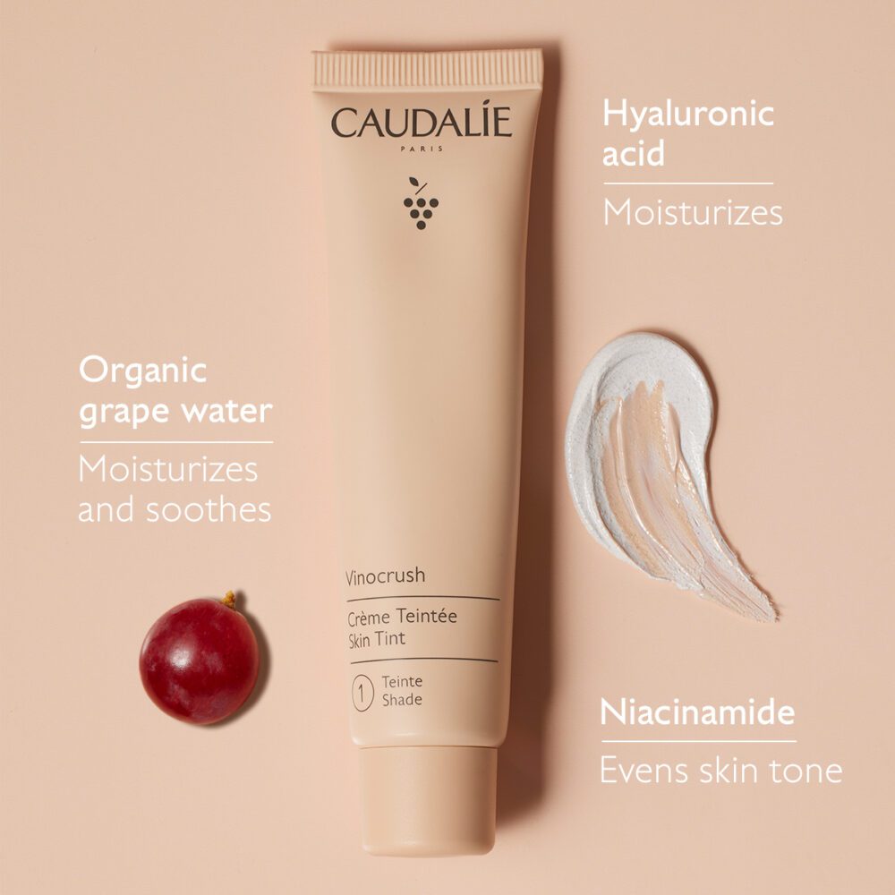 Caudalie Vinocrush Skin Tint Shade 1 Fair Ενυδατική Κρέμα Προσώπου με Χρώμα, 30ml