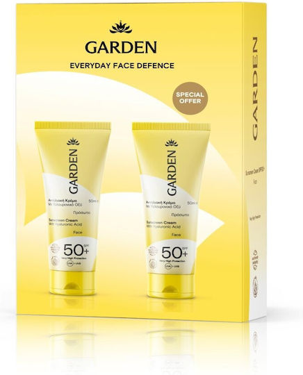 Garden Box Everyday Face Defence Αντηλιακή Κρέμα Προσώπου με Υαλουρονικό Οξύ SPF50 1+1 ΔΩΡΟ