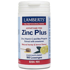 Lamberts Zinc Plus Lozenges Ψευδάργυρος με Βιταμίνη C 100 Καραμέλες