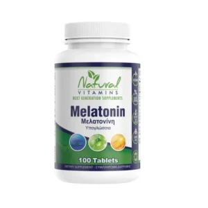 Natural Vitamins Melatonin 1mg 100 Υπογλώσσιες Ταμπλέτες