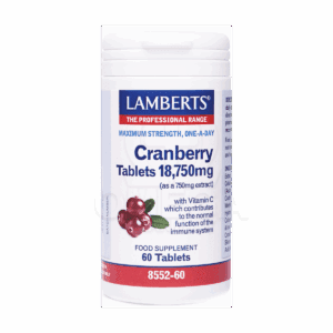 LAMBERTS Cranberry Tablets Κάψουλες με Κράνμπερι 18.750mg για την Υγεία του Ουροποιητικού 60Caps