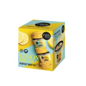 Organic Shop Promo Lemon Macaron Fusion Body Scrub Lemon Macaron για Απολέπιση 250ml & Body Souffle Lemon Macaron 250ml