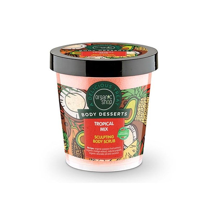 Organic Shop Body Desserts Tropical Mix Απολεπιστικό Σώματος για Σμίλευση 450 ml