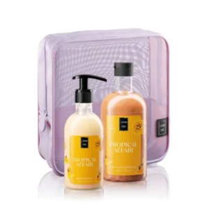Lavish Care Tropical Affair Body Care Bag Gift Set Περιποίησης Σώματος με Tropical Affair Shower Gel Αφρόλουτρο, 500ml, Body Lotion Κρέμα Σώματος, 300ml & Δώρο Νεσεσέρ, 1τεμ, 1σετ