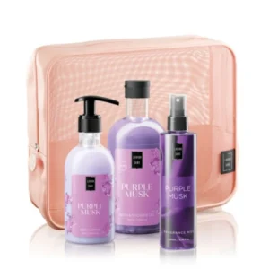 Lavish Care Promo Purple Musk Shower Gel 500ml & Body Lotion 300ml & Fragrance Mist 200ml