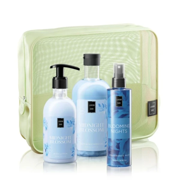 Lavish Care Promo Midnight Blossom Shower Gel, 500ml & Body Lotion, 300ml & Blooming Nights Fragrance Mist 200ml