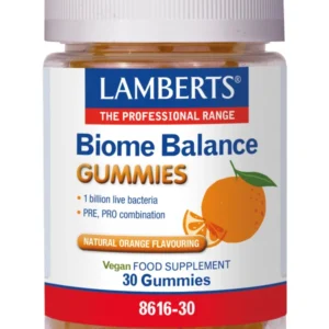 Lamberts Biome Balance Gummies με Φυσική Γεύση Πορτοκάλι, 30 Gummies
