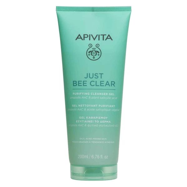 Apivita Just Bee Clear Purifying Gel Καθαρισμού, 200ml