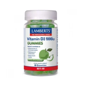 Lamberts Vitamin D3 1000iu Gummies με Φυσική Γεύση Μήλου, 60 Gummies