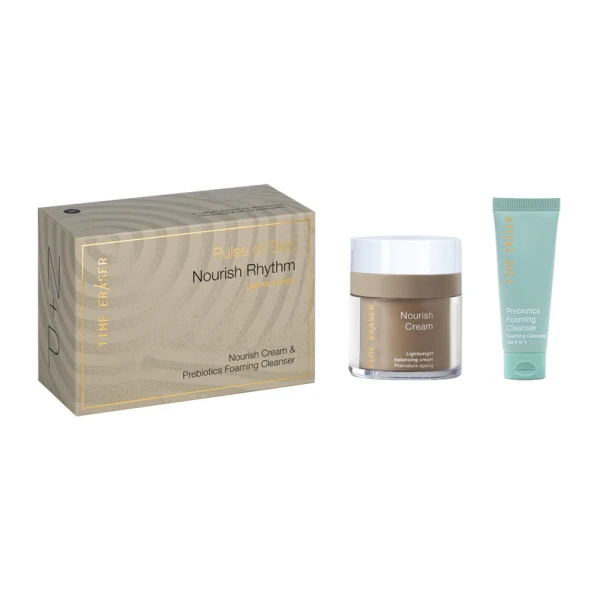 Medisei Promo Time Eraser Pulse of Skin Nourish Rhythm Cream 50ml & Prebiotics Foaming Cleanser 20ml
