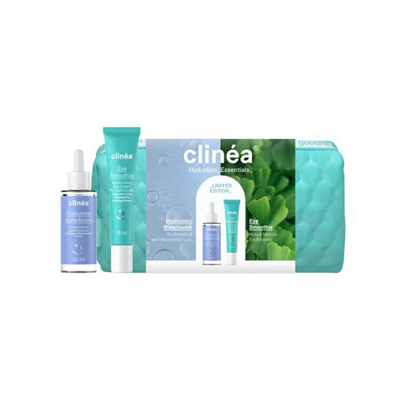 Clinea Hyaluronic Water Bomb Serum, 30ml & Κρέμα Ματιών Eye Smoothie, 15ml