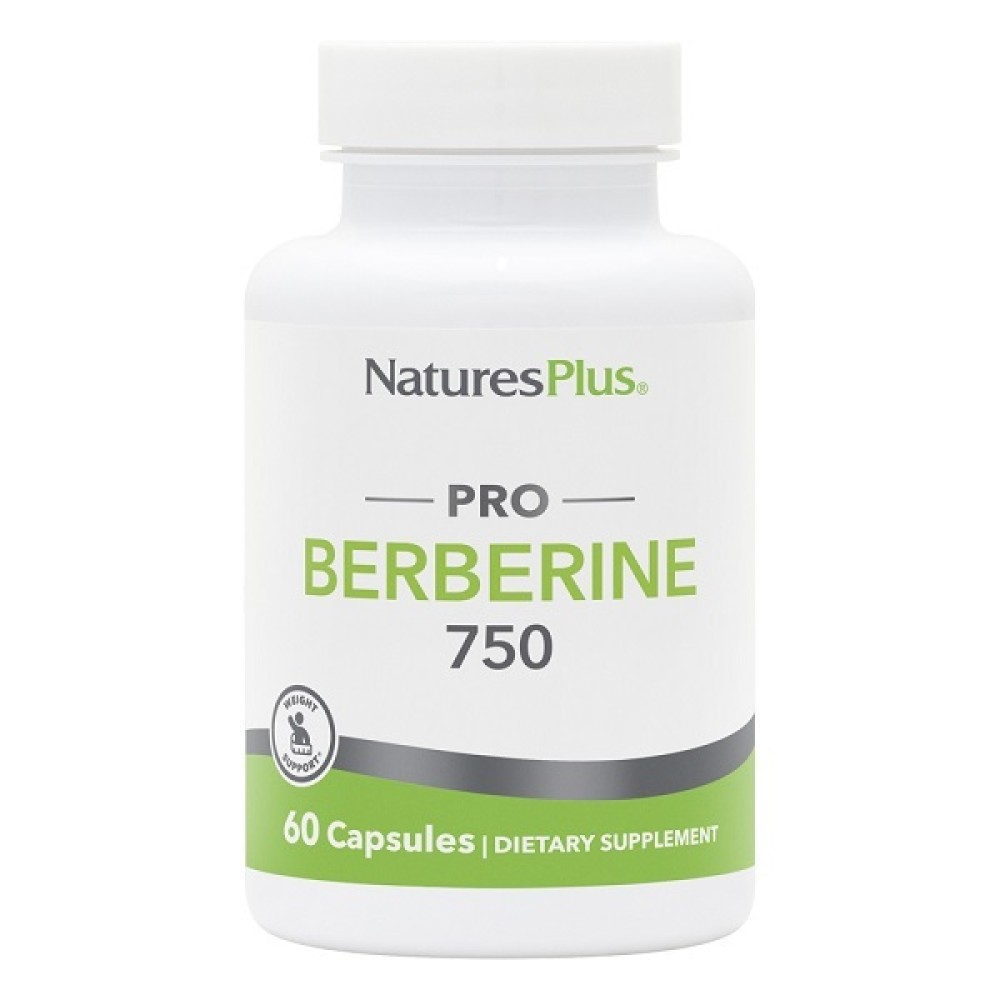 Nature's Plus Pro Berberine 750mg Συμπλήρωμα Διατροφής για τα Υγιή Επίπεδα Σακχάρου στο Αίμα 60 κάψουλες