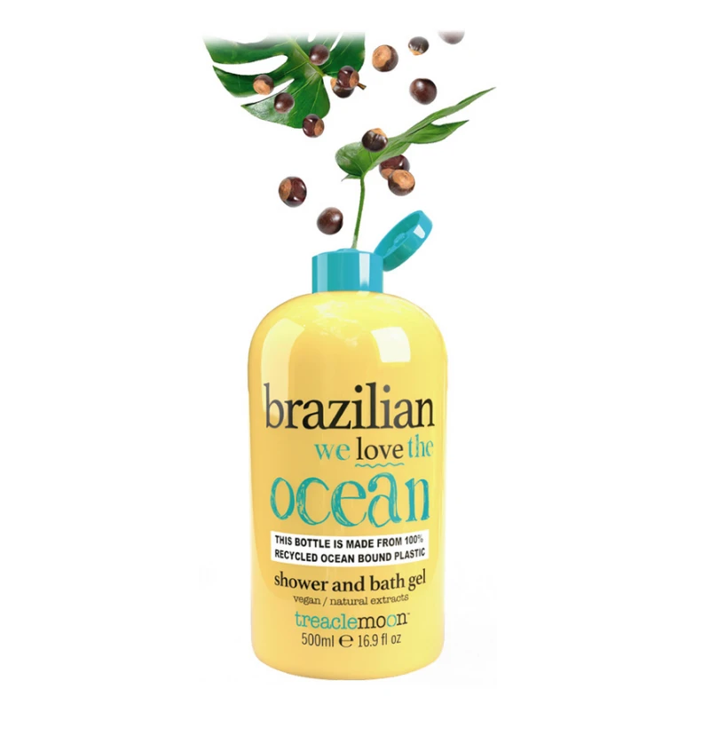 Treaclemoon Brazilian Love Shower & Bath Gel Αναζωογονητικό & Ενυδατικό Αφρόλουτρο Σώματος με Εκχύλισμα Γκουαρανά 500m