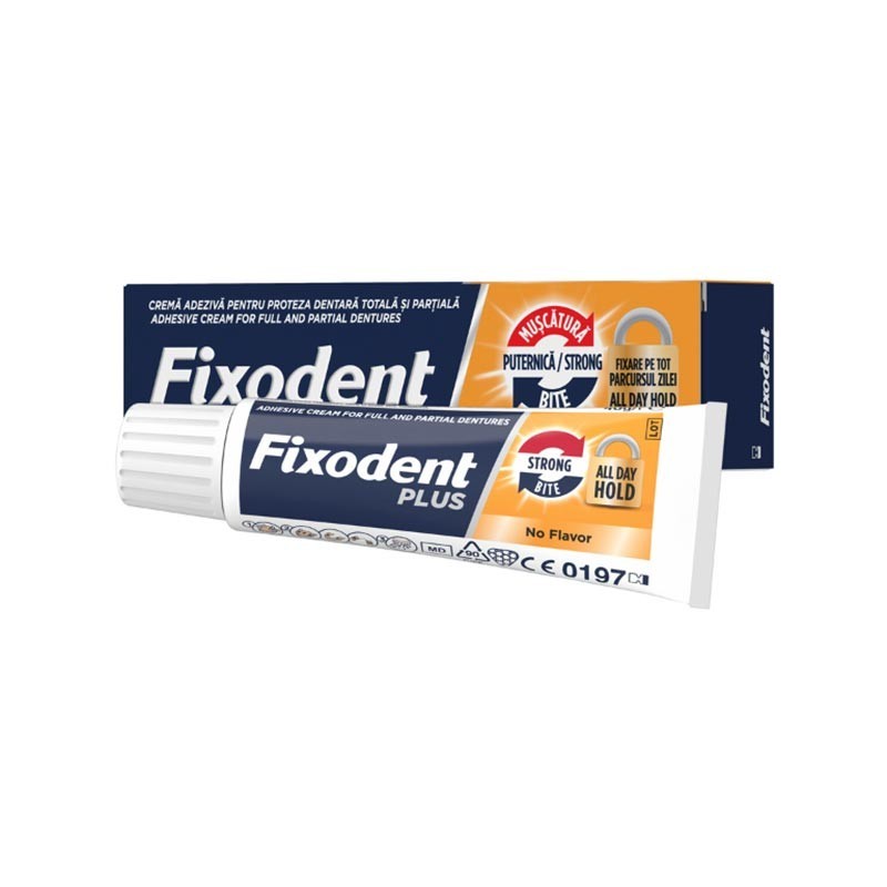 Fixodent Plus Strong Bite Στερεωτική Κρέμα για Oλικές & Mερικές Oδοντοστοιχίες, 40ml