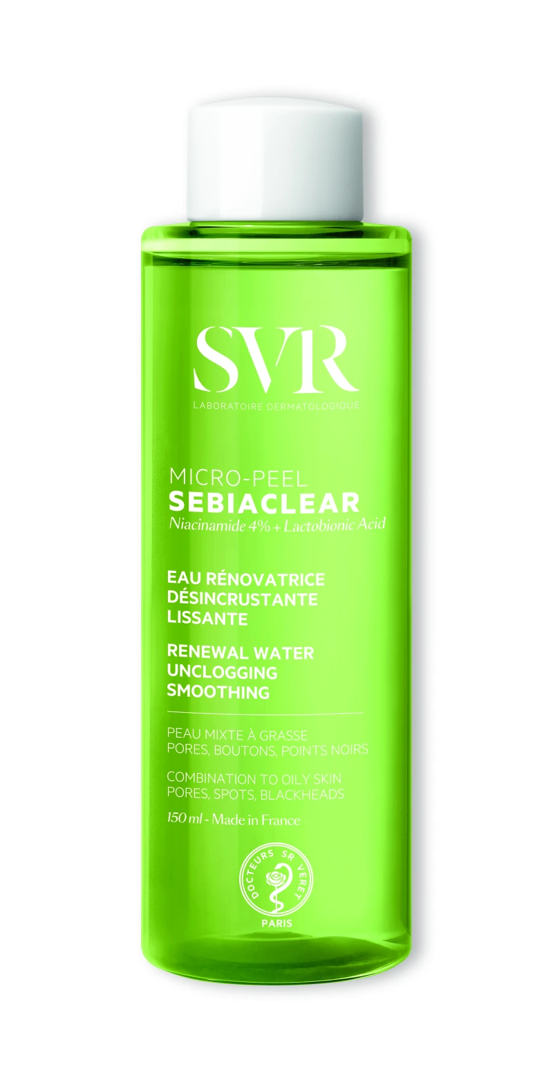 SVR Sebiaclear Micro-Peel Λοσιόν Λείανσης & Καθαρισμού Μικρο-Απολέπισης 150ml