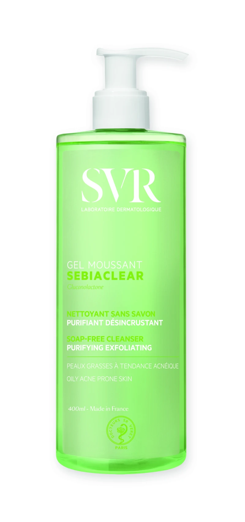 SVR Sebiaclear Moussant Gel Καθαρισμού Προσώπου για το Λιπαρό Δέρμα με Τάση Ακμής 400ml