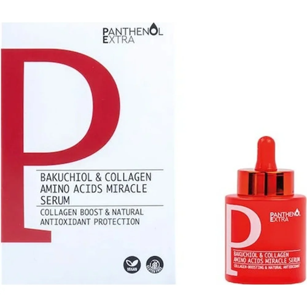 Panthenol Extra Bakuchiol & Collagen Amino Acids Miracle Serum Ορος Αντιγήρανσης & Ενυδάτωσης με Κολλαγόνο, Αμινοξέα & Μπακουχιόλη, 30ml