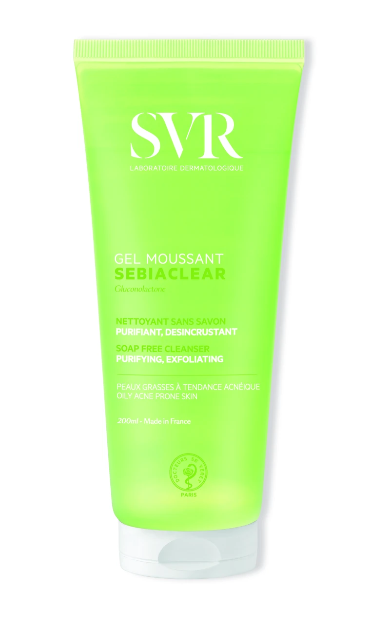 SVR Sebiaclear Gel Moussant Gel Καθαρισμού Προσώπου για το Λιπαρό Δέρμα με Τάση Ακμής 200ml