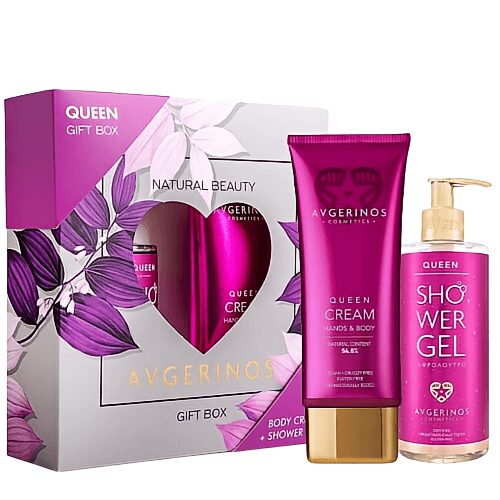 Avgerinos Queen Gift Box με Body Cream Κρέμα Σώματος 200ml & Shower Gel Αφρόλουτρο 300ml