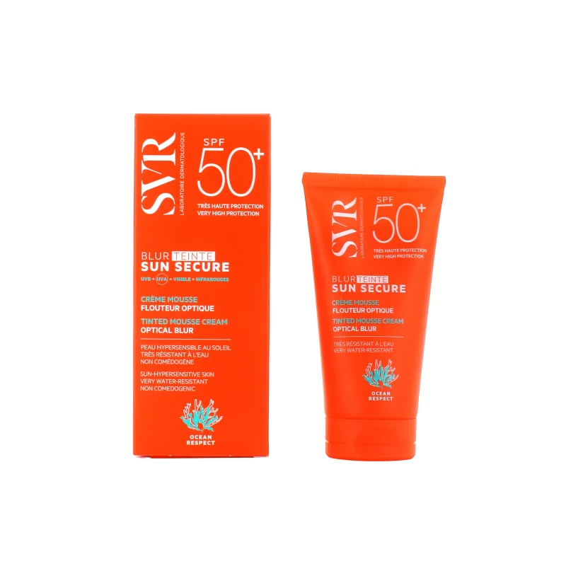 SVR Blur Teinté Sun Secure Crème Mousse Flouteur Optique SPF50+ 50ml