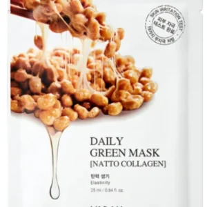Yadah Daily Green Mask Natto Collagen Μάσκα Προσώπου για Σύσφιξη, 1τεμ