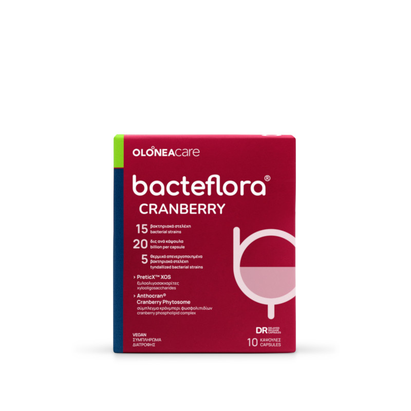 BacteFlora Cranberry Προβιοτικό Συμπλήρωμα Διατροφής 10caps