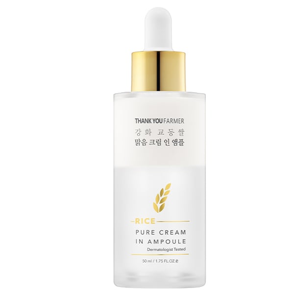 Thank You Farmer Rice Pure Cream In Ampoule Κρέμα σε Αμπούλα για Ενυδάτωση & Λάμψη, 50ml