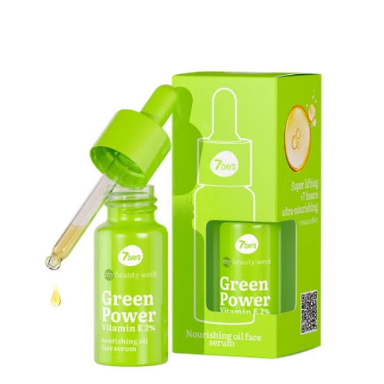 7DAYS MB Green Vitamin E 2% Nourish Oil Face Serum, 20ml