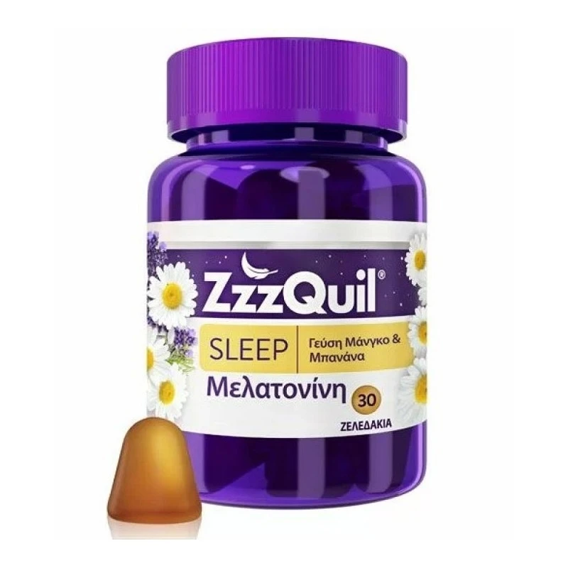 ZzzQuil Natura Συμπλήρωμα Διατροφής με Μελατονίνη Γεύση Μάνγκο και Μπανάνα 30ζελεδάκια