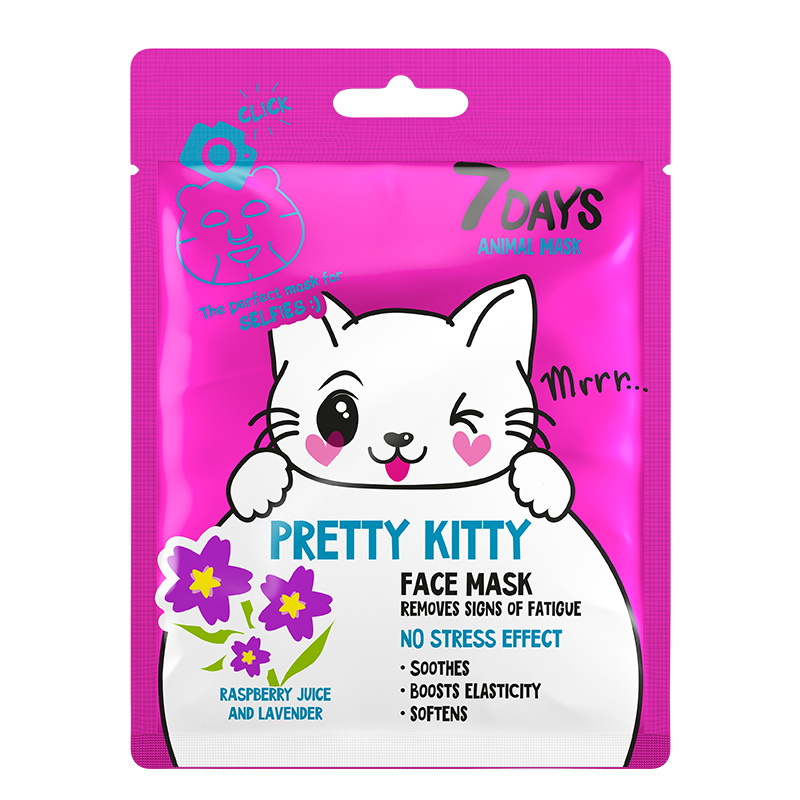 7DAYS ANIMAL Pretty Kitty Sheet Mask 28g