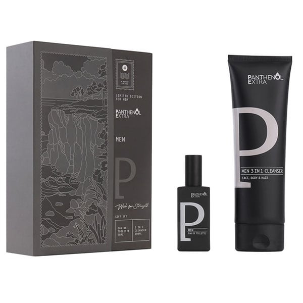 Medisei Panthenol Extra Men Promo Wish for Strength με Men 3in1 Cleanser Ανδρικό Καθαριστικό για Πρόσωπο, Σώμα & Μαλλιά, 200ml & Men Eau De Toilette Ανδρική Κολώνια με Άρωμα Ξύλου, Σοκολάτας & Εξωτικών Λουλουδιών, 50ml, 1σετ